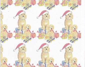Cockapoo Christmas wrapping paper. Wrapping paper with a cockapoo. Funny dog paper. cockapoo gift wrap. cockapoo gift. shaggy dog