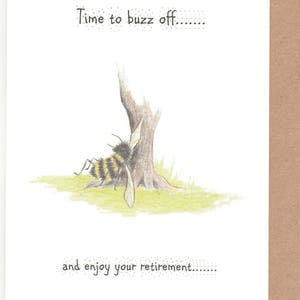 Carte de retraite d’abeille. Drôle de carte de retraite. Carte de retraite. carte de retraite. Carte de retraite d’amoureux des abeilles. carte de retraite de la faune.