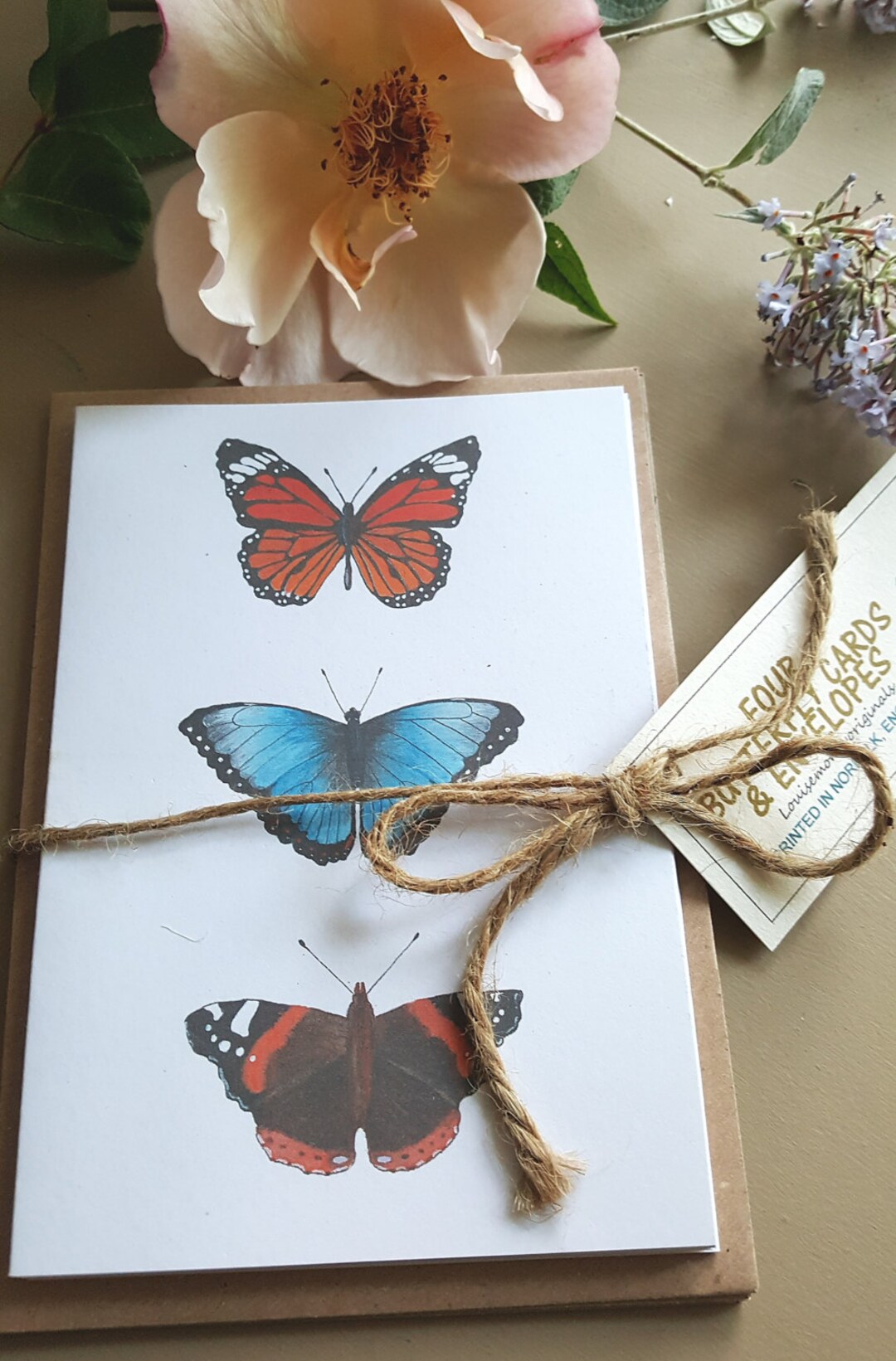 Butterfly Cards. Pack of Four Mixed Butterfly Cards. Card Pack. Monarch ...