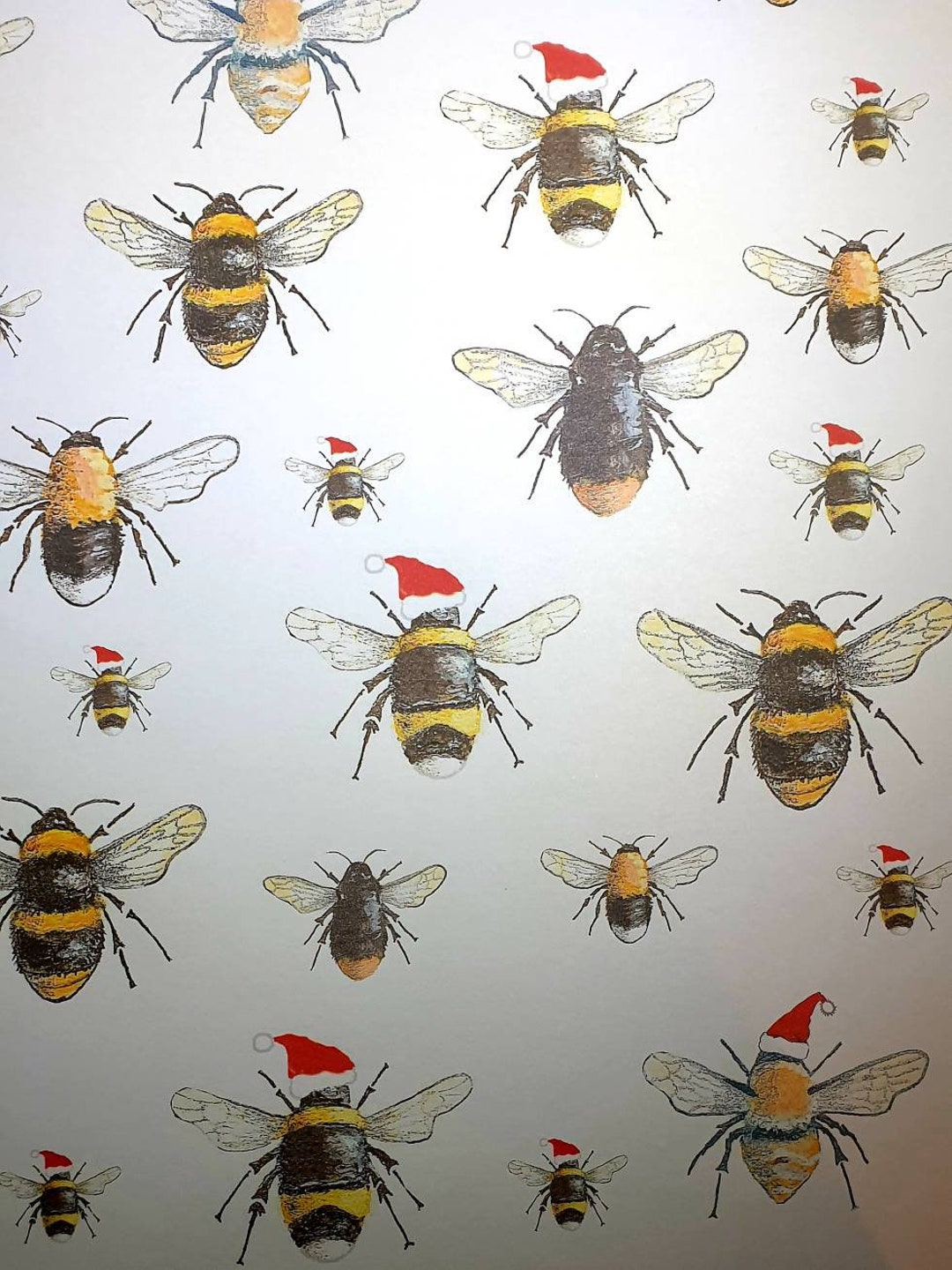 Bee wrapping paper. Mixed bee wrapping paper. bee gift wrap. bee gift wrap.  wrapping paper with a bee. Honey bee gift wrap. insect paper