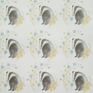 Woodland Animals Wrapping Paper Watercolour Fox, Deer, Owls, Stags