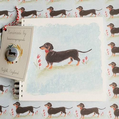 Dachshund Notebook. Hand Made. Originally Hand Drawn Images. - Etsy