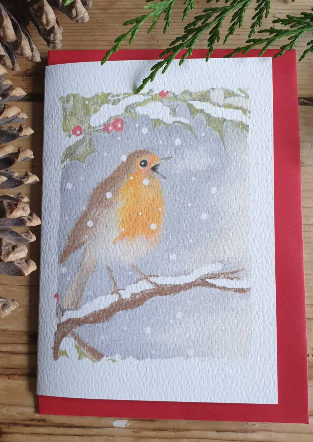 Robin Christmas Card. Robin in the Snow. Winter Robin. Christmas Card ...