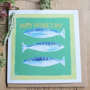 Fisch Vatertagskarte. Geschenk zum Vatertag. Fischkarte. Fischkarte zum Vatertag. Fischige Karte. Karte für Papa. Heringskarte. Papa Karte