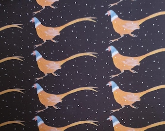 Pheasant wrapping paper. Gift wrap with a pheasant. Pheasant gift. Pheasant present. Game bird gift wrap. Countryside gift wrap. Pheasant