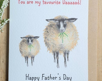 Sheep Father's Day card. Funny card. Sheep funny card.  fathers day. Sheep card. Sheep card for dad. Farmers card. Funny sheep card