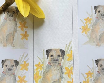 Border terrier bookmark. Border terrier gift. Dog bookmark. Present for the border terrier lover. Book lover gift. Handmade bookmark