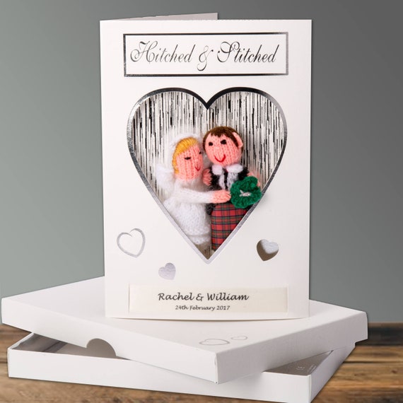 Newlyweds Mr & Mrs Couple Personalised Scottish Wedding Card Kilt