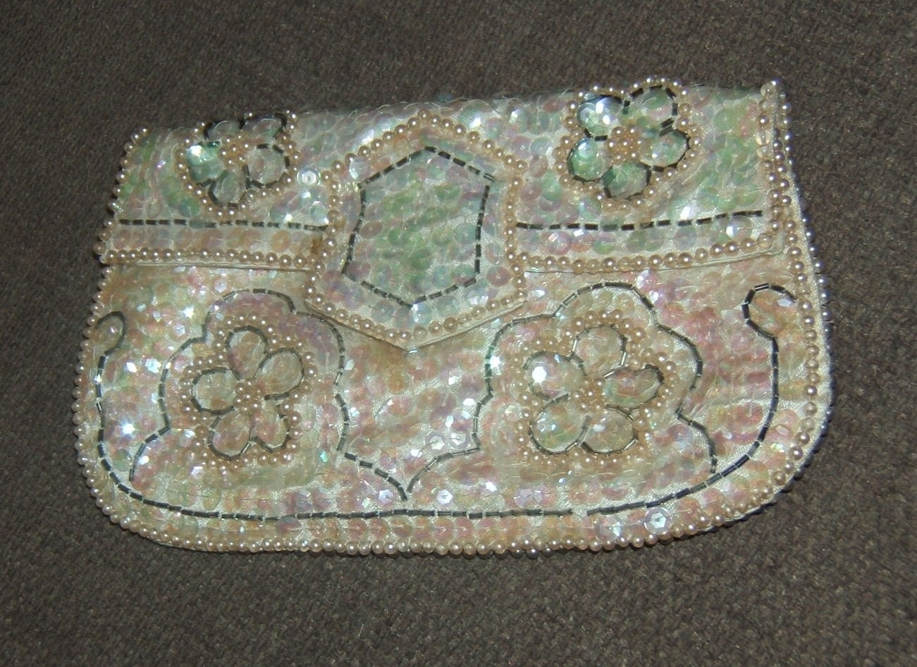 La Regale Beaded Purse Evening Bag Vintage Hand Made Metal Frame with -  Ruby Lane