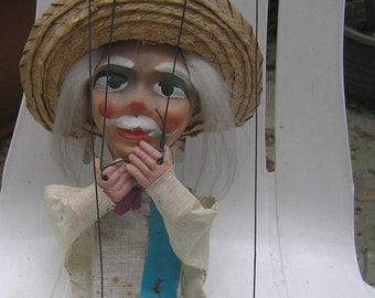 Mexican Folk Art Farmer Marionette