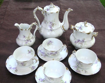 Antique CH Field Limoges France Tea / Coffee Set for 4 - nearly new condition