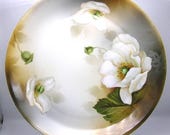 Large 12 quot RS Germany Porcelain Charger Plate with White Poppies