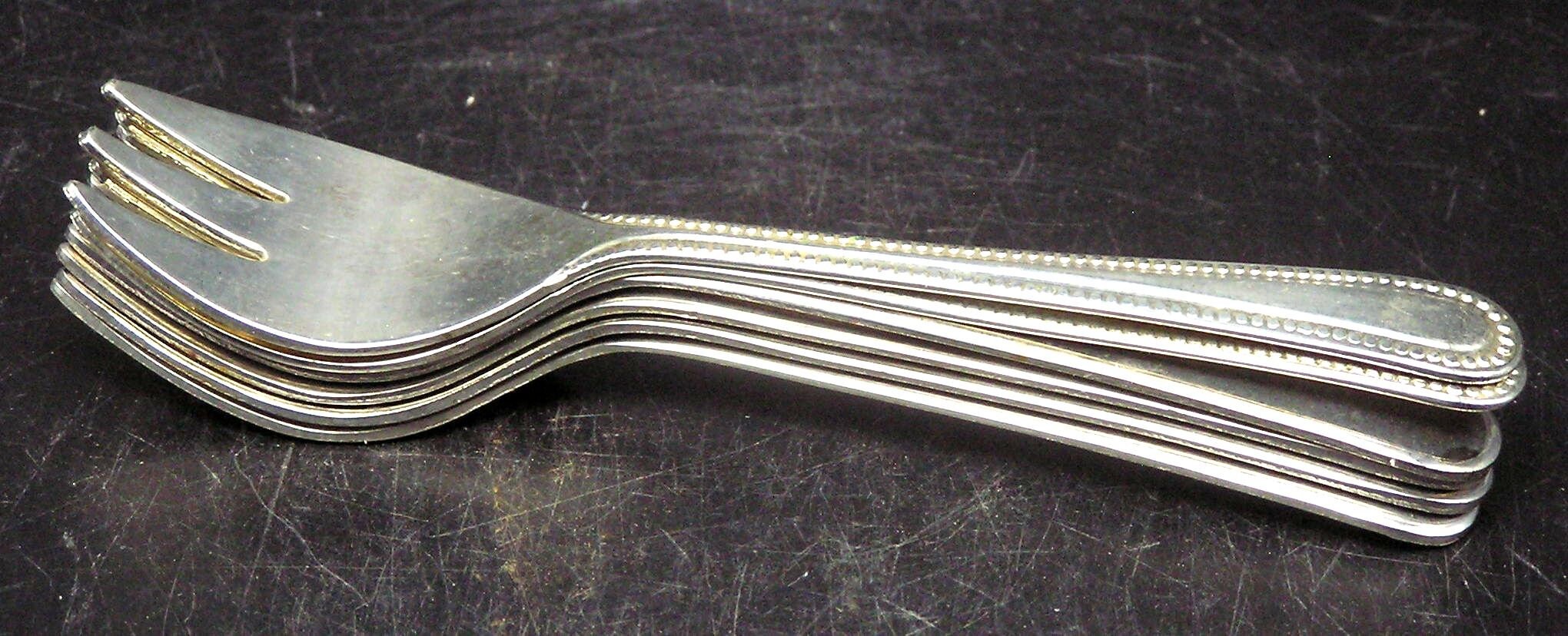 Set 6 Dessert Salad Forks 5 3Prong England Silver Etsy