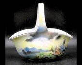 Antique Porcelain Basket, Marked Prov. Saxe, E.S. Germany, Erdmann Schlegelmilch