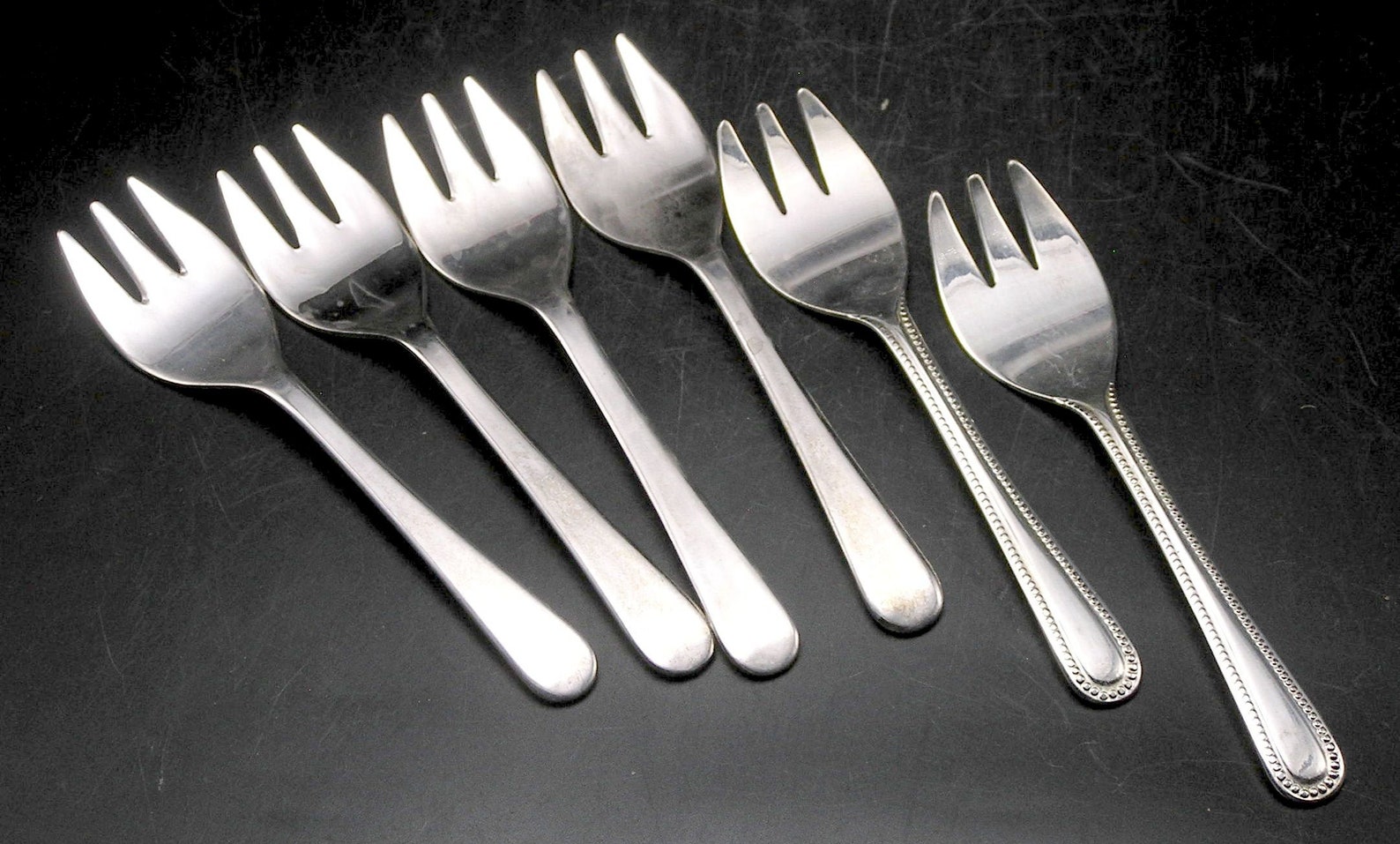 Set 6 Dessert Salad Forks 5 3Prong England Silver Etsy