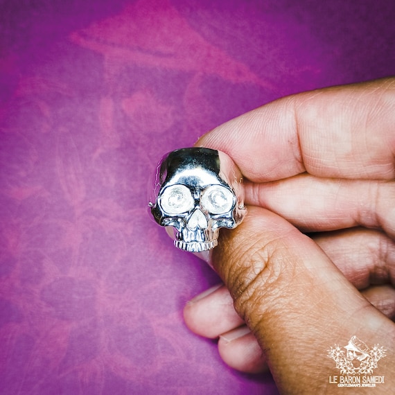 SKULL - Sterling Silver 925 Skull Ring for Men - Macabre Style with the Memento Mori Ring