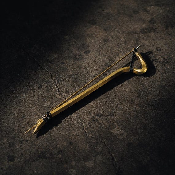 CRÖWBAR - Numbered Edition of a Brass Handpoke Tattoo Needle Support in Crowbar Shape - Exclusive Handpoke Tool