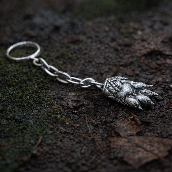 GRIFFE ALPHA - Sterling Silver 925 Men's Earring Inspired by a Wolf's Paw