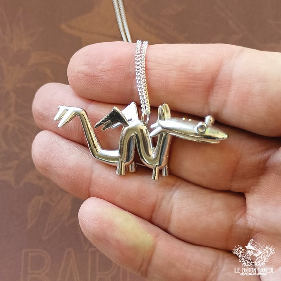 LUNAR DRAGON - Sterling Silver Pendant Inspired by Cas Van de Pol's Dancing Toothless - Year of the Dragon Lucky Charm