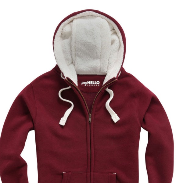 SHERPA Burgundy Winter Hoodie. MAROON Hoodie. Sherpa Fleece Zip Hoodie. Winter hoodie. Premium hoodie. Wine Colour Hoodie.