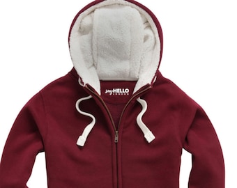 SHERPA Burgundy Winter Hoodie. MAROON Hoodie. Sherpa Fleece Zip Hoodie. Winter hoodie. Premium hoodie. Wine Colour Hoodie.