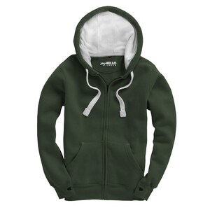 Green zip hotsell up sweatshirt
