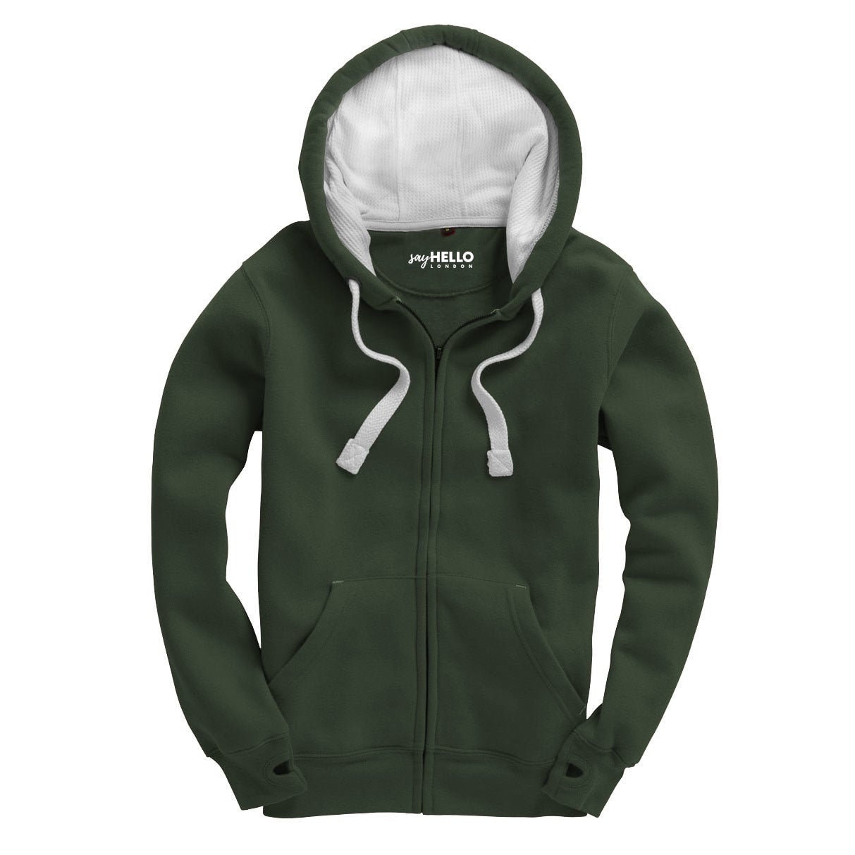 Dark Green Tracksuit. Classic Loose Matching Oversized Hoodie and