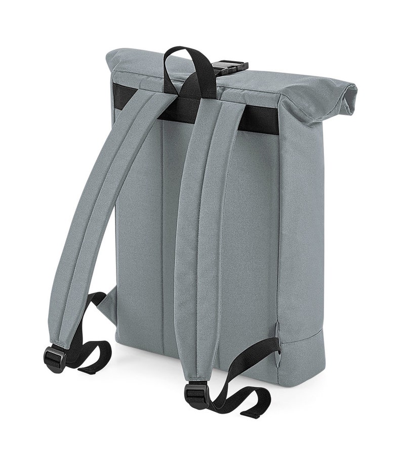 Recycled GREY Roll-Top Laptop Backpack. City backpack ...