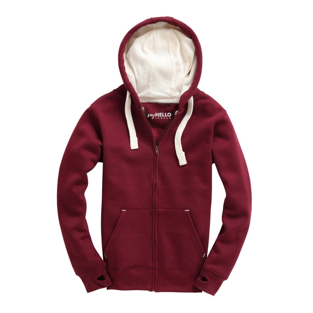 BURGUNDY Zip Hoodie. MAROON Zip Hoodie. Zippered Hoodie. Premium Hoodie ...