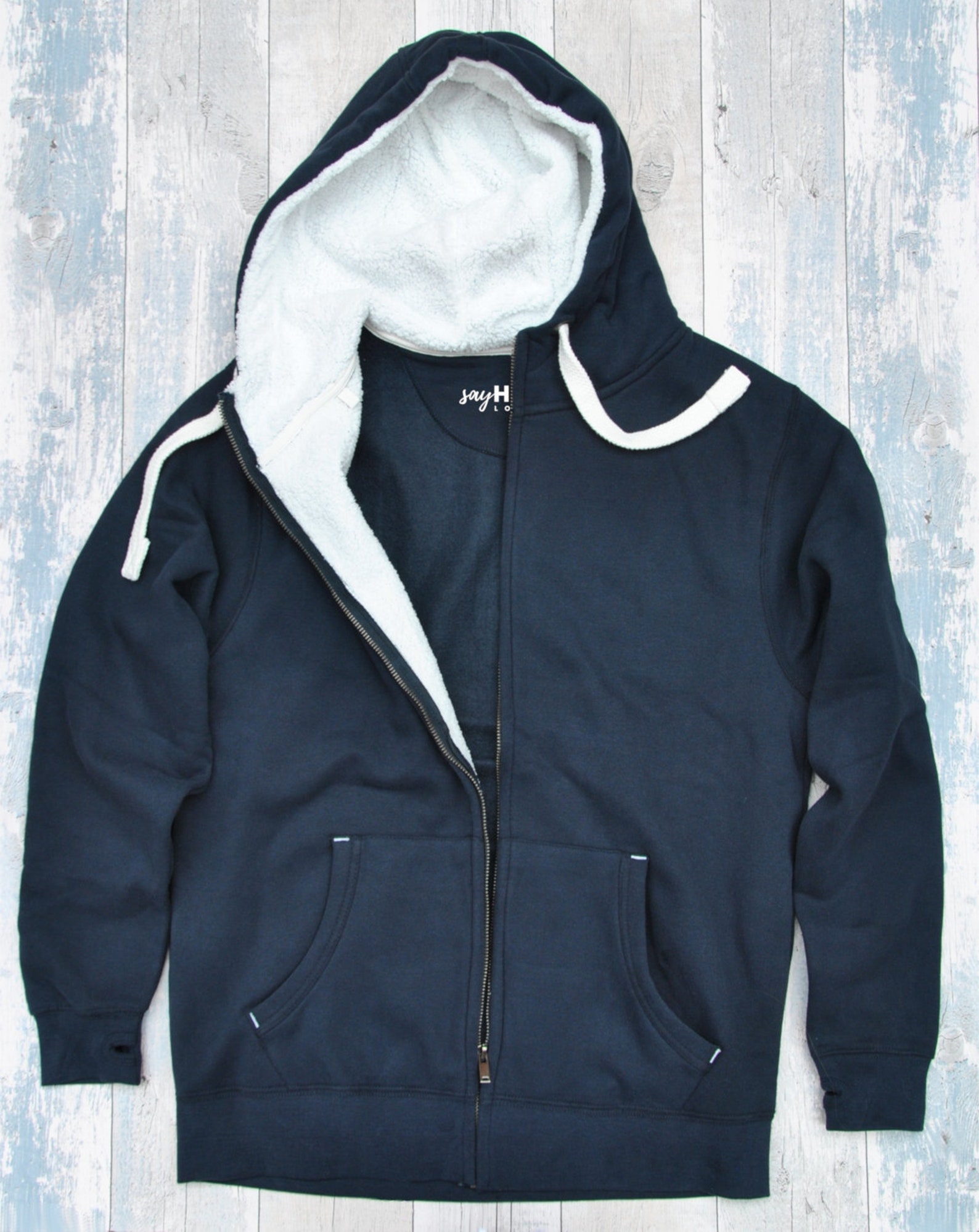 SHERPA Hoodie. Winter Hoodie. DUSTY GREY. Premium Zip Hoodie. - Etsy