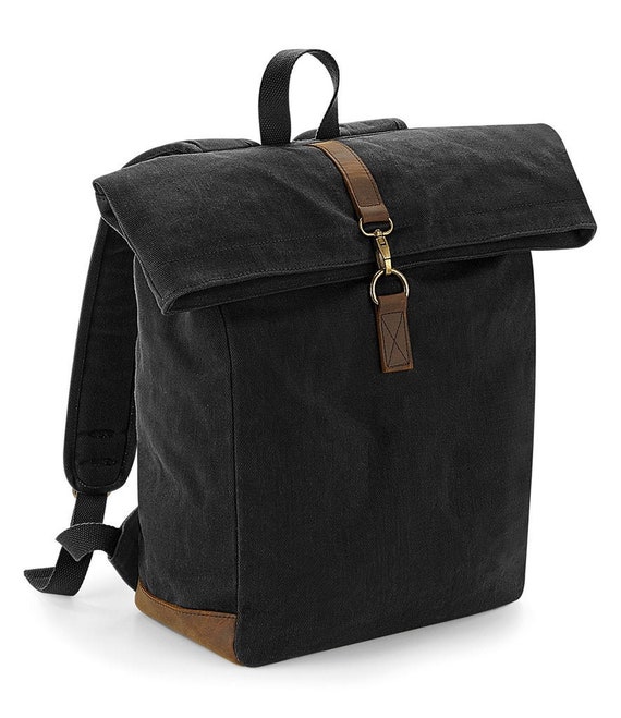 vintage waxed canvas backpack