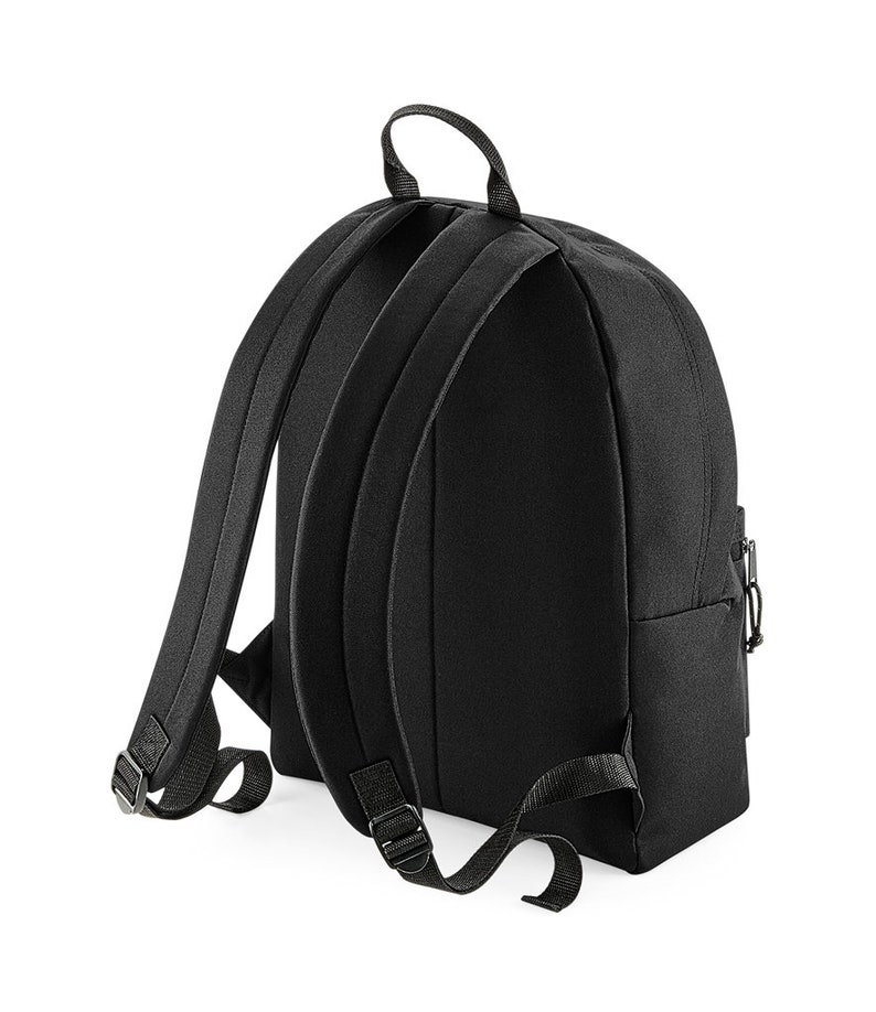 BLACK Recycled Backpack. Classic Backpack. Back To School Backpack. Academy Backpack. Student Backpack. Recycled Polyester Backpack. image 2