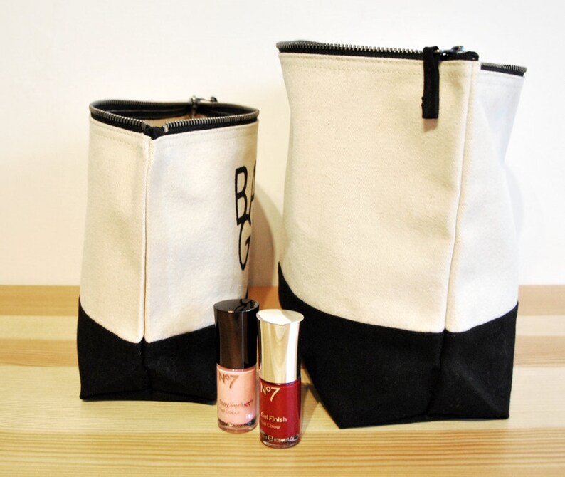 Personalized Large Makeup Bag. Accesory Bag With Name. Large Etsy