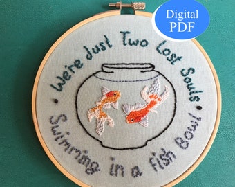 DIGITAL PDF Pink Floyd ADVANCED Pattern Embroidery  6"