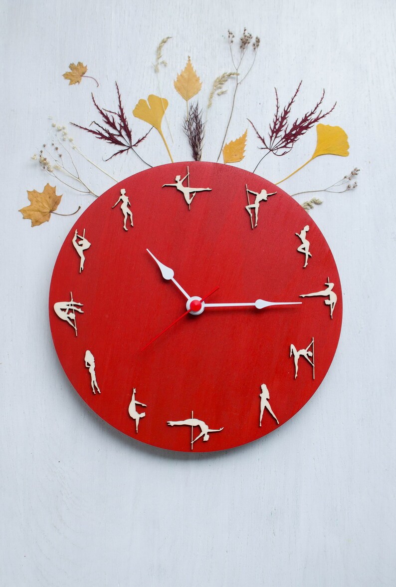 Pole Dance Clock Pole Dancing Wall Decor Pole Dancer Gift Etsy