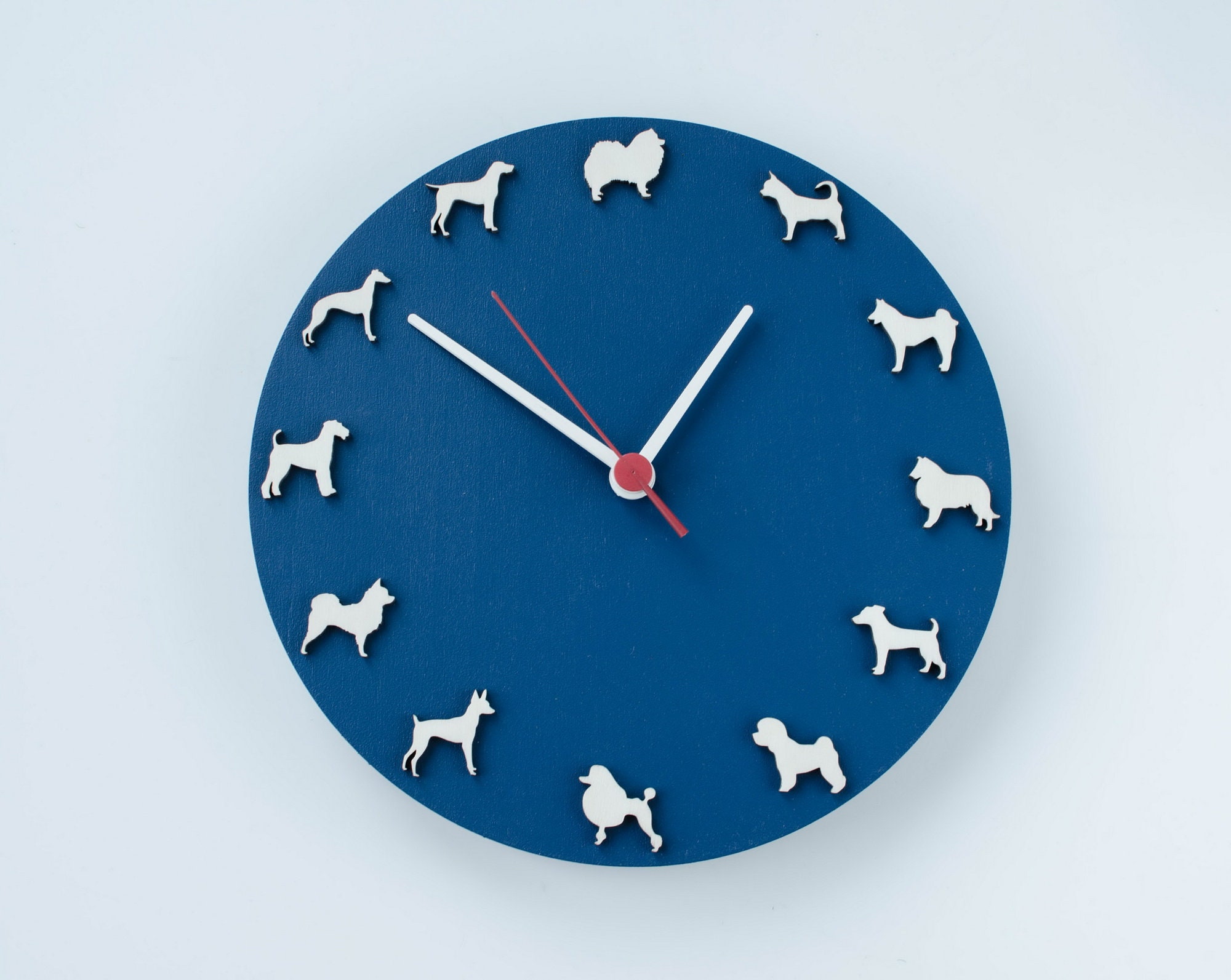 Dog Breed Wooden Wall Clock, Spitz, Chihuahua, Poodle - Etsy