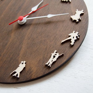 Ballroom dance clock with Dancing Couple Ballroom dancer Gift for dance lovers Pair Dance clock Dance decor Dance studio image 2