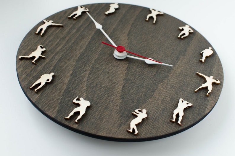 Clock Figure Body Bodybuilder Wood Wall Clock | Fitness Decor, Strong Man Gift - Etsy