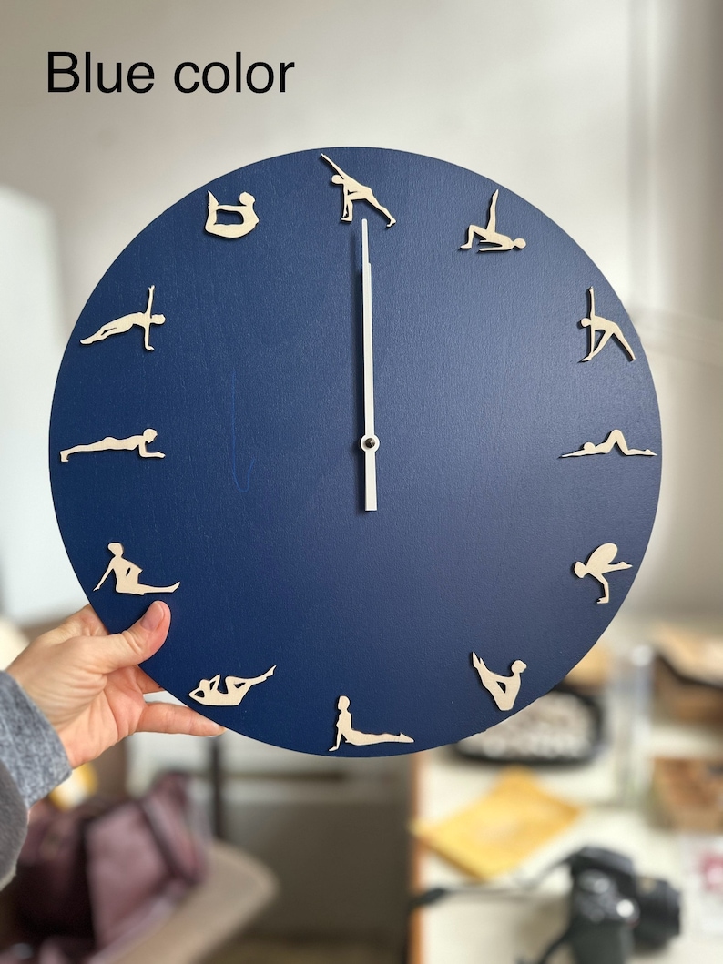 Pilates clock different colors and sizes Stretching room decor Pilates gift image 9