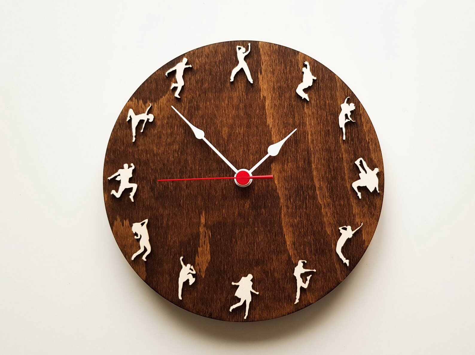 Modern Dance Clock | Silent Movement, Custom Tag - Etsy
