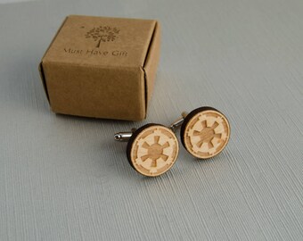Galactic Republic Cufflinks Star Wars Gift, fun men accessories, Star Wars gift for men