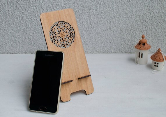 Phone Gadget Holder Personalized Gift Round Ornament Etsy