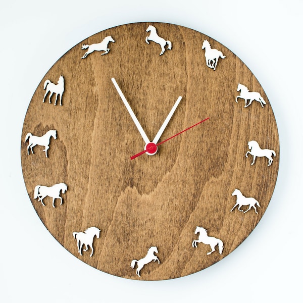 Horse Clock Etsy
