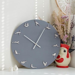 Orologio Pilates di diversi colori e dimensioni / Decorazione per la sala stretching / Regalo Pilates