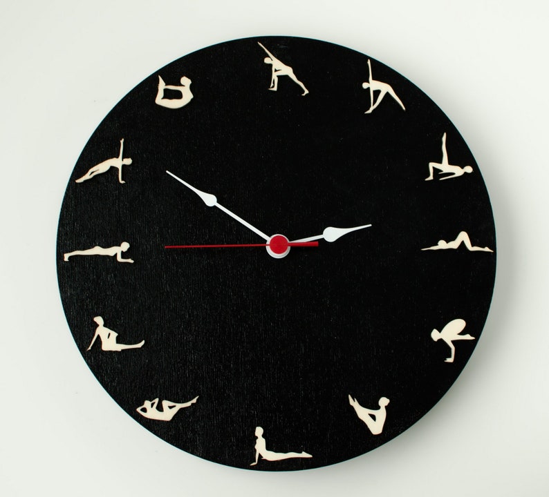 Pilates clock different colors and sizes Stretching room decor Pilates gift image 5