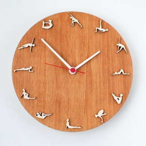 Stretching practice Pilates clock |  Pilates decor for studio