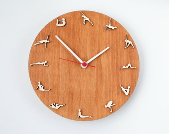 Stretching practice Pilates clock |  Pilates decor for studio