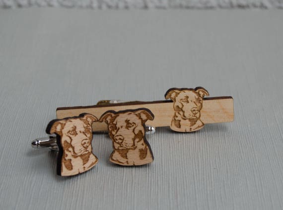 Dog breed Cufflinks wood men accessories Father/'s day gift dog portrait gift for pet lovers Wood Cuff Links Gift for Daddy