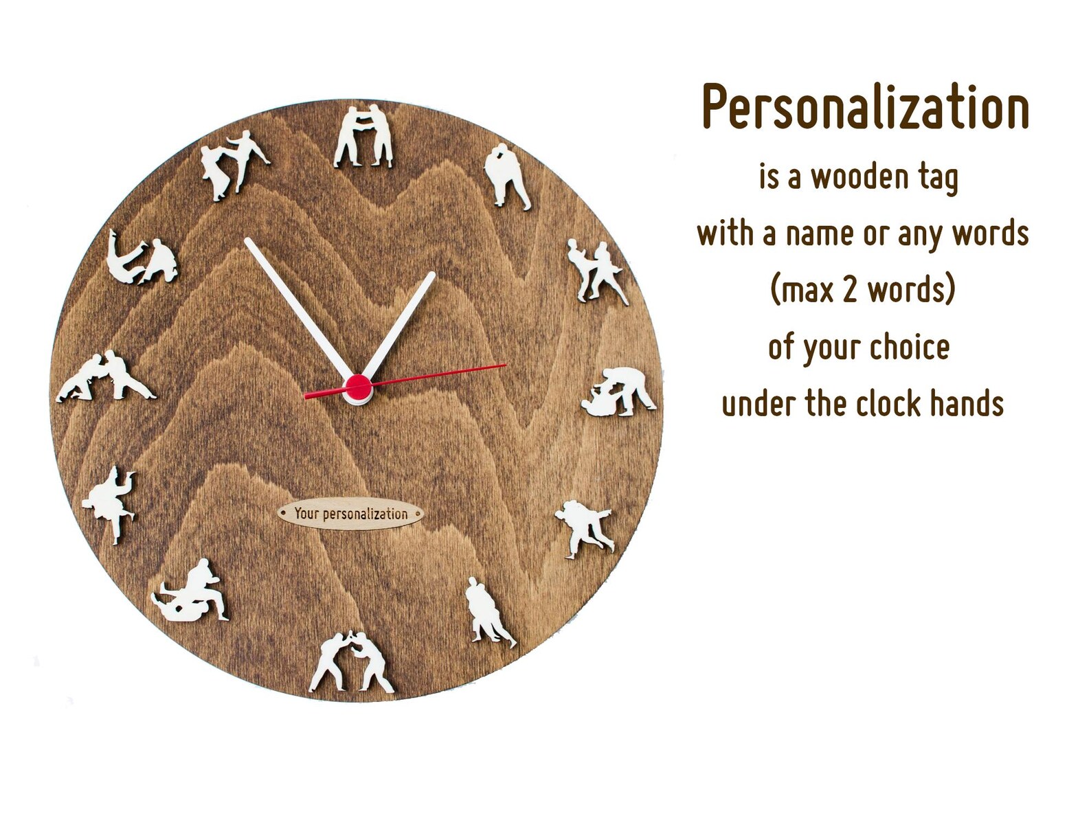Boxing Clock, Wall Clock With Boxers, Martial Arts Home Decor, Gift for ...