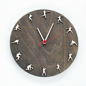 Baseball wood wall clock, Baseball wall decor, Father's day gift